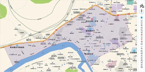 初中新生 2021年怀化主城区初中招生区域划分图
