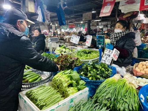 农贸市场年味十足,海鲜水产 绿叶蔬菜供应充足